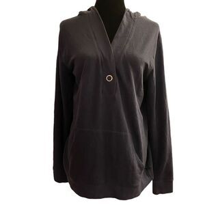 Old Navy Navy Blue Hoodie with‎ Pink and Navy Stripes Size XL